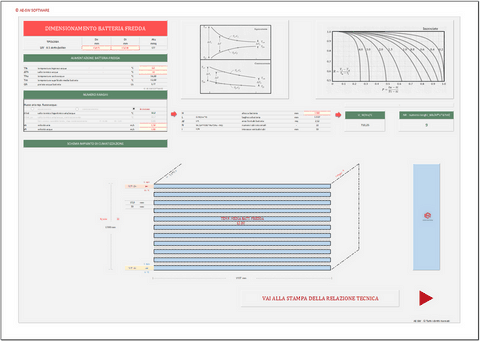 Progetto impianti di climatizzazione a tutt'aria. Programma in excel per il dimensionamento di impianti multi-zona a tutt'aria con ricircolo e post-riscaldamento