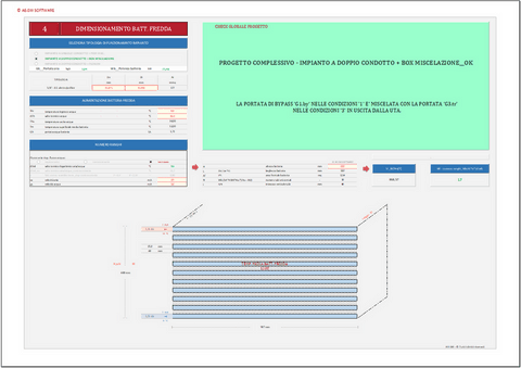 Progetto impianti di climatizzazione. Programma in excel per il dimensionamento di impianti mono-zona a tutt'aria con ricircolo. A singolo condotto con post-riscaldamento; a doppio condotto con box miscelazione; a doppio condotto con plenum
