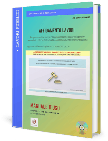 Affidamento lavori. Programma in excel per la determinazione dell'aggiudicatario secondo il criterio dell'offerta economicamante più vantaggiosa.
