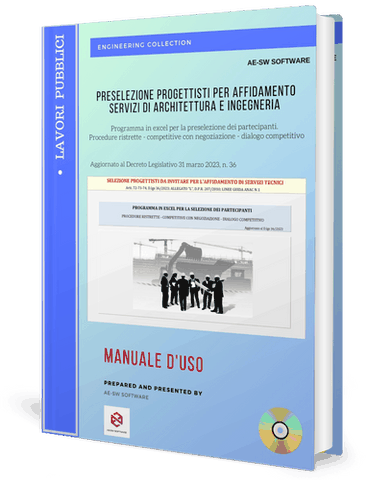 PRESELEZIONE PPROGETTISTI per l'affidamento di servizi di architettura e ingegneria.  Programma in excel per la preselezione dei partecipanti. Procedure ristrette - competitive con negoziazione - dialogo competitivo