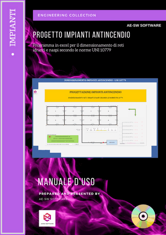 ​Progetto impianti antincendio. Programma in excel per il dimensionamento di reti idranti e naspi secondo le norme UNI 10779.2021.