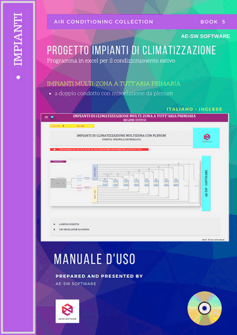 Progetto impianti di climatizzazione a tutt'aria. Programma in excel per il dimensionamento di impianti multi-zona a tutt'aria  primaria con miscelazione da plenum